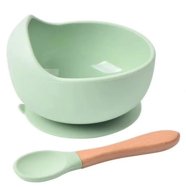 Kom met lepel groen